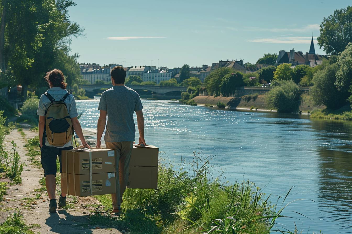 Camion de déménagement éco-responsable stationné à Asnières-sur-Seine, symbolisant une approche respectueuse de l'environnement pour déménager
